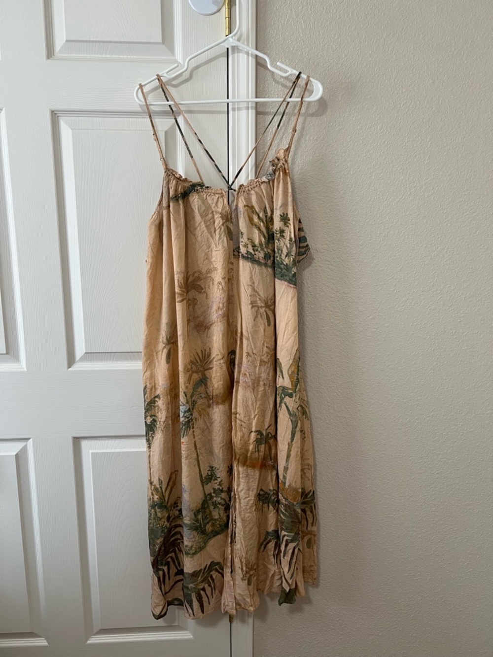 Anthropologie Tahnee Kelland Tropical Strappy Midi Dress Size Medium